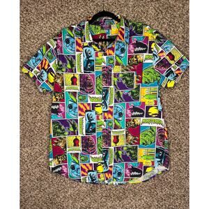 Unique Vintage Universal Studios Monsters Mash Up button up shirt size 2X/18